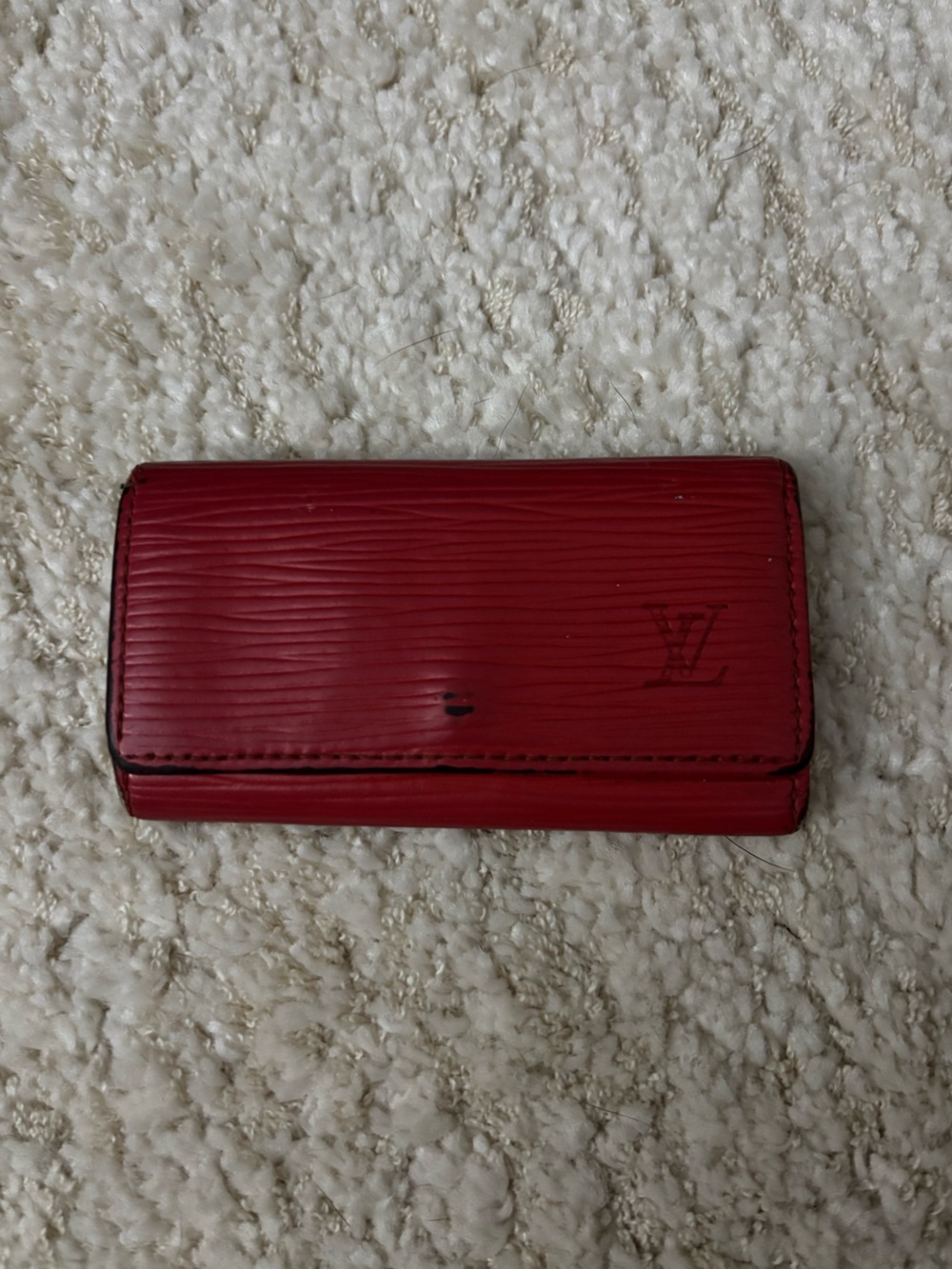 Louis Vuitton Red Epi Leather Key Pouch